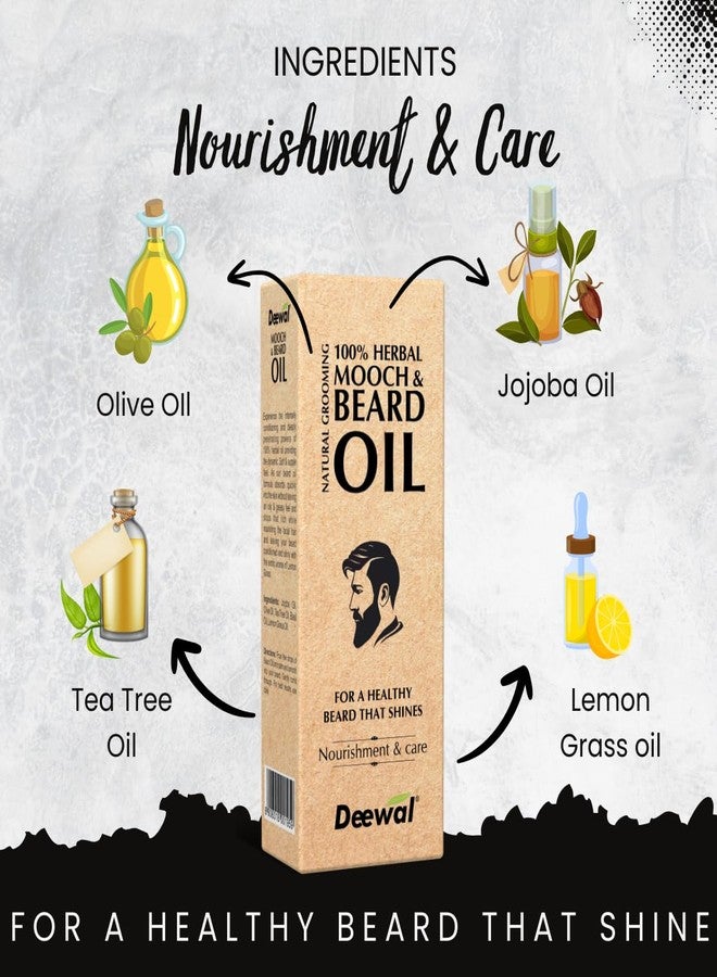 Deewal Mooch & Beard Oil - Natural Grooming Solution for a Well-Maintained Look | Nourishing Formula for Facial Hair | Promotes Growth & Softness | 50ml - Image 4